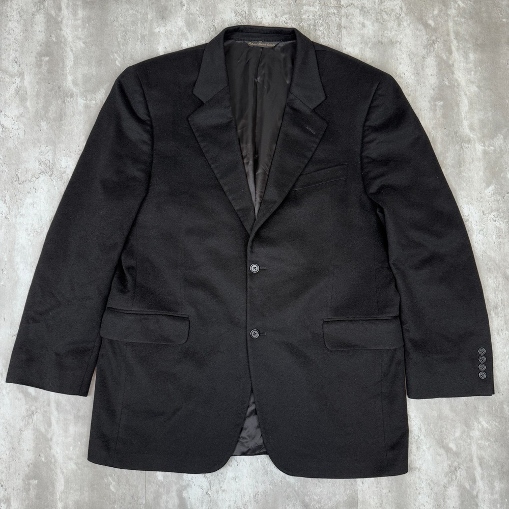 Jack Victor Loro Piana Zelander‎ Blazer Men's 46L Sport Coat Black Two Button